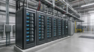 Industrial battery backup power supply installation in a clean electrical control room