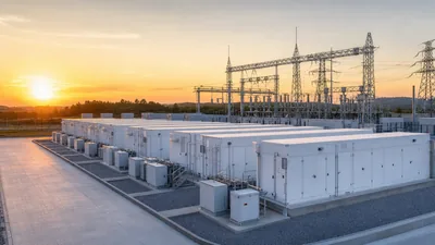 Battery energy storage system market utility installation with liquid-cooled containerised enclosures and MV transformer