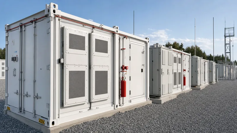 BESS fires prevention and suppression systems installed on utility scale battery storage containers