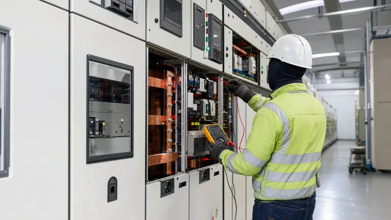 Electrical engineer calculating conversion ampere kva for low voltage switchgear busbars in a substation