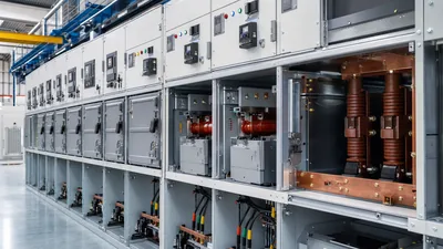 Three-phase medium and high voltage switch components installed inside indoor industrial metal-clad switchgear