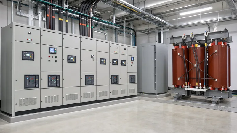 Medium voltage electrical switchgear and transformer installation in an industrial substation