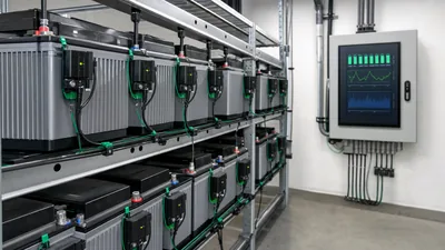Online battery monitoring system sensors wired to industrial stationary battery cells
