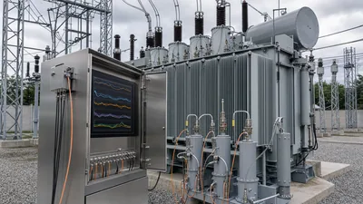 Transformer monitoring system installed on a high-voltage substation power transformer