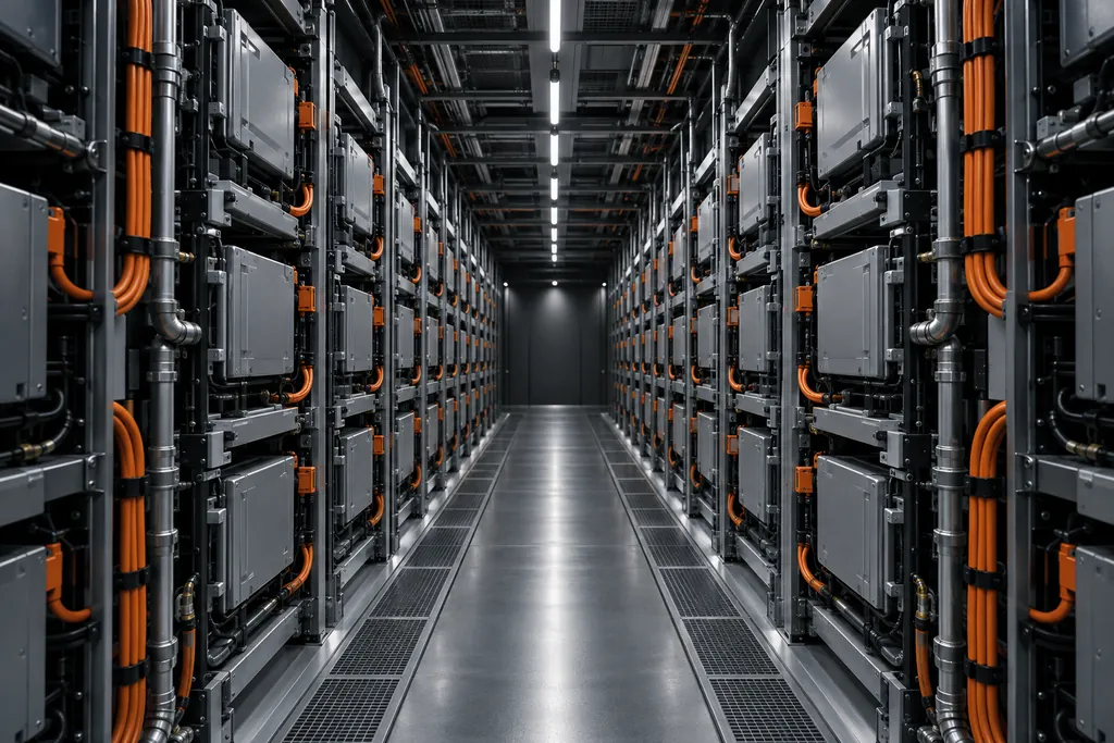 Battery module racks inside a liquid-cooled energy storage container