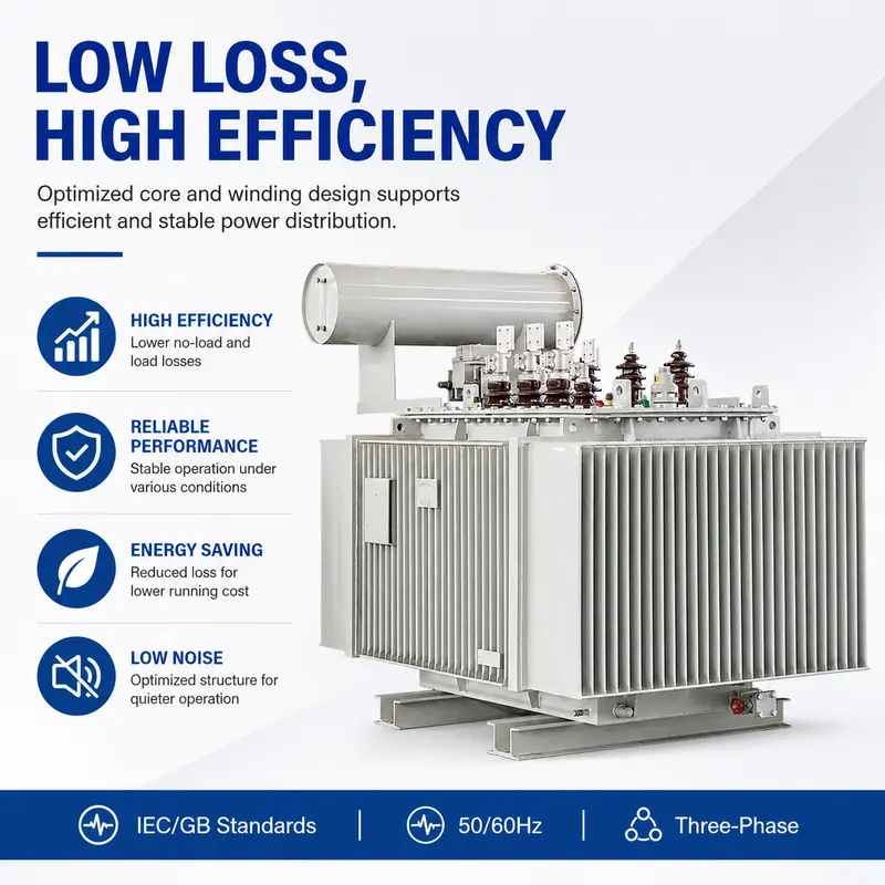 100–2000kVA 33/35kV Three-Phase Oil-Immersed Distribution Transformer — safety and protection features