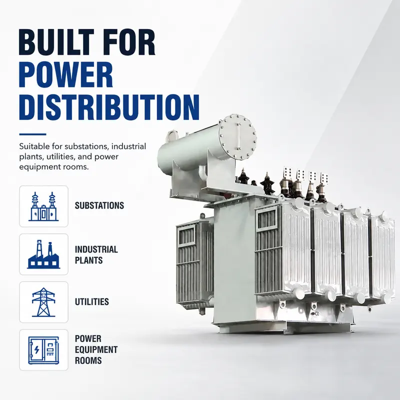 1000kVA 10kV/400V Three-Phase Oil-Immersed Step-Down Distribution Transformer — typical application