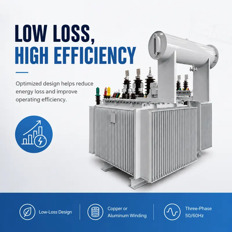 1000kVA 6.6kV/415V Low-Loss Three-Phase Oil-Immersed Distribution Transformer — safety and protection features