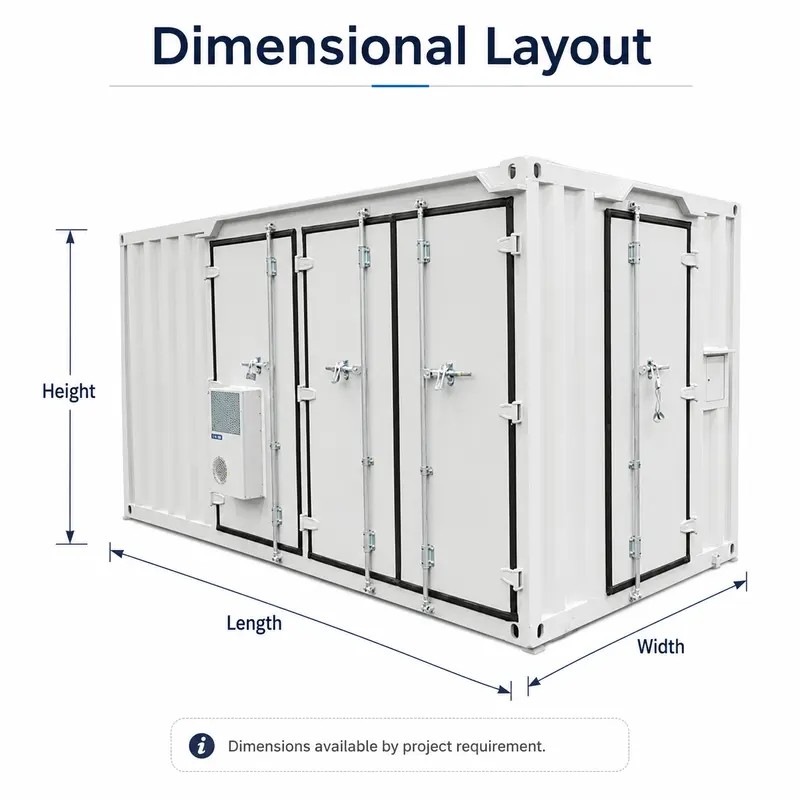 12–36 kV Prefabricated Container Distribution Substation — dimensions and layout