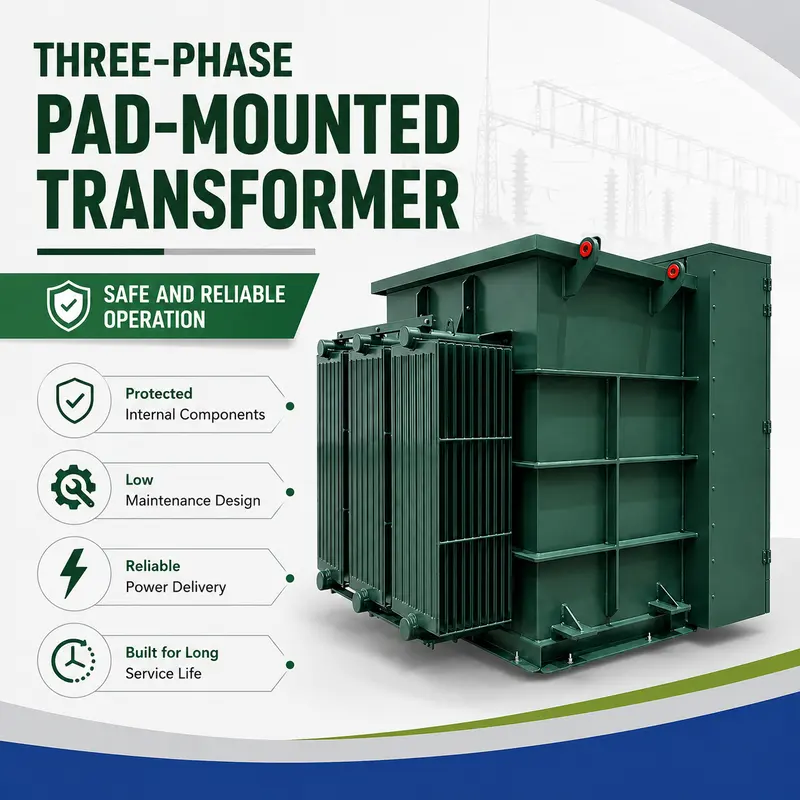 1500kVA Three-Phase Pad-Mounted Transformer (13.8kV to 400/230V, Loop Feed) — safety and protection features