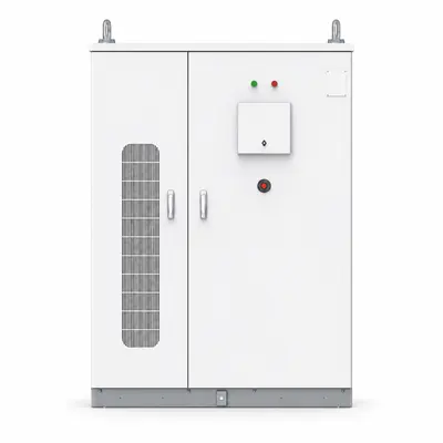 210kWh Integrated Liquid-Cooled Energy Storage System — Lithium-Ion Battery Cabinet — product photo on white background