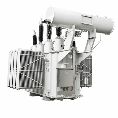 220/230kV Three-Phase Oil-Immersed Power Transformer (31500–420000kVA, 50/60Hz) — product photo on white background