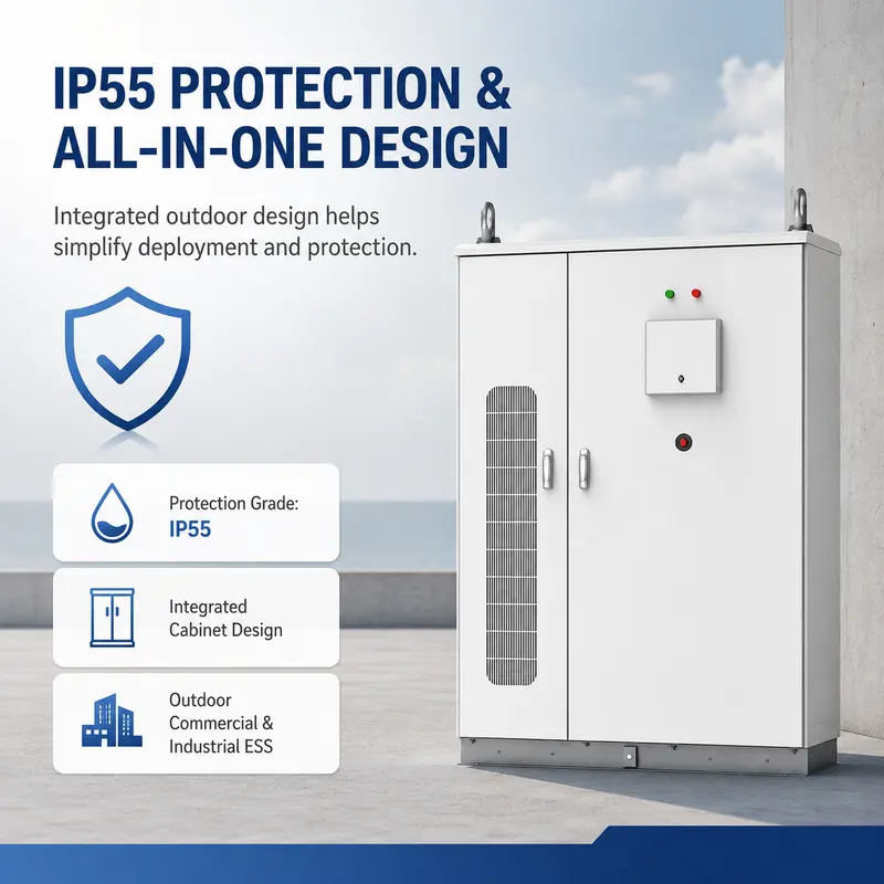 344kWh LFP-280Ah Liquid-Cooled Industrial & Commercial Energy Storage System — safety and protection features