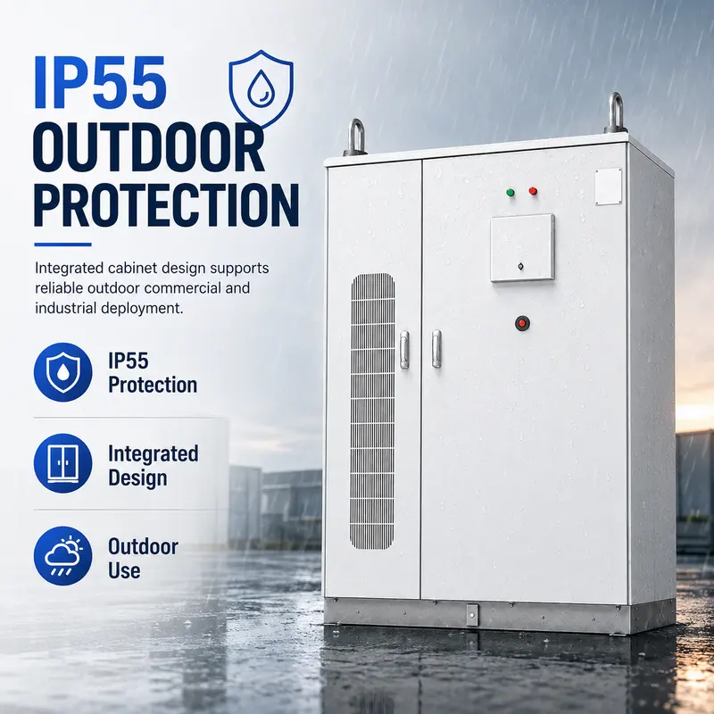 372kWh Liquid-Cooled Energy Storage System — Integrated Battery Cabinet — protection features