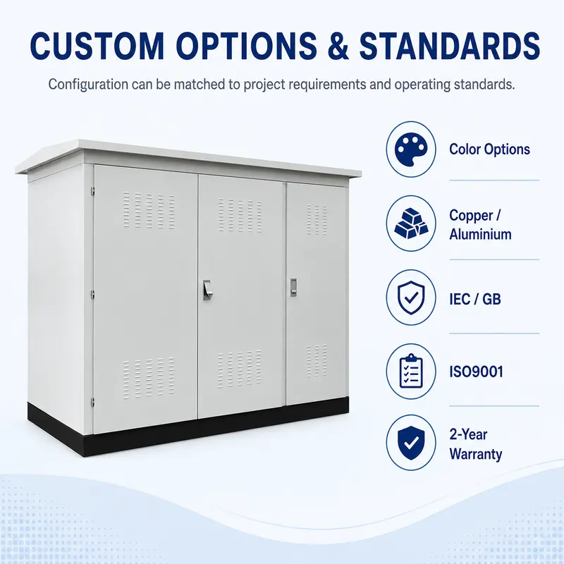 50–3150 kVA Three-Phase Power Box / Container Substation — customisation options