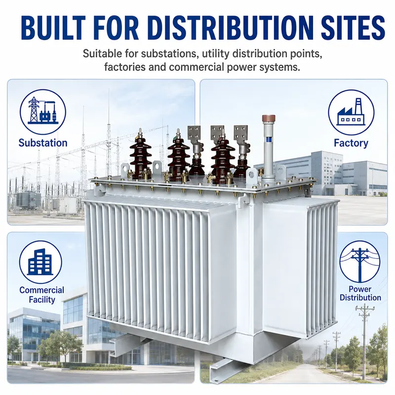500kVA & 1000kVA 11kV/400V Three-Phase Oil-Immersed Distribution Transformer — typical application
