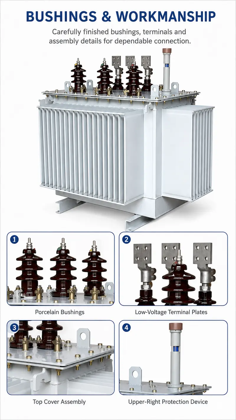 500kVA & 1000kVA 11kV/400V Three-Phase Oil-Immersed Distribution Transformer — workmanship detail