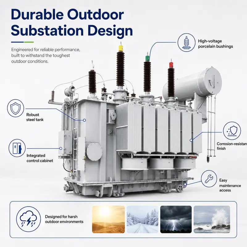 66 kV 2 MVA Step-Up Oil-Immersed Power Transformer for Photovoltaic — safety and protection features