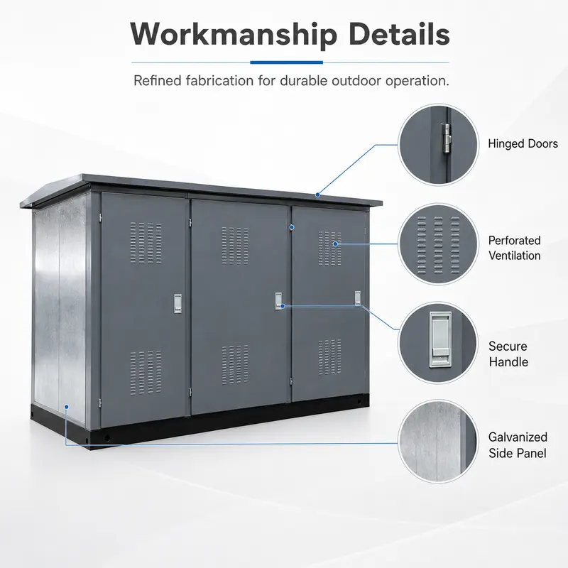 800 kVA 15/0.4 kV EEU-Standard Compact Box Substation — workmanship detail