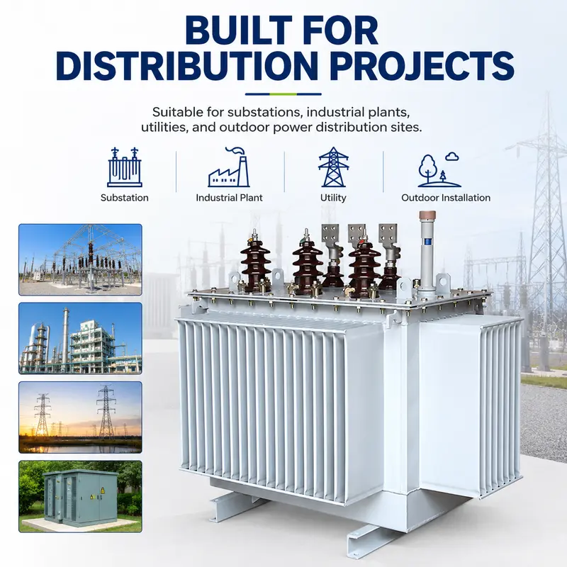 800kVA & 1000kVA 20kV/400V Three-Phase Oil-Immersed Transformer (No-Load Tap Changer) — typical application