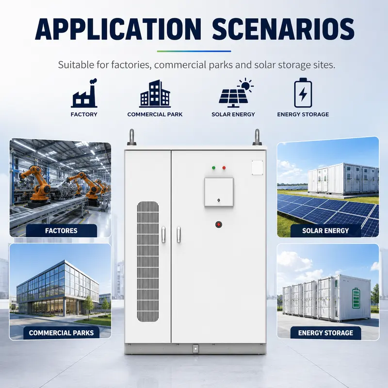 Custom 100kW / 93kWh Liquid-Cooled Commercial & Industrial Energy Storage System — typical application