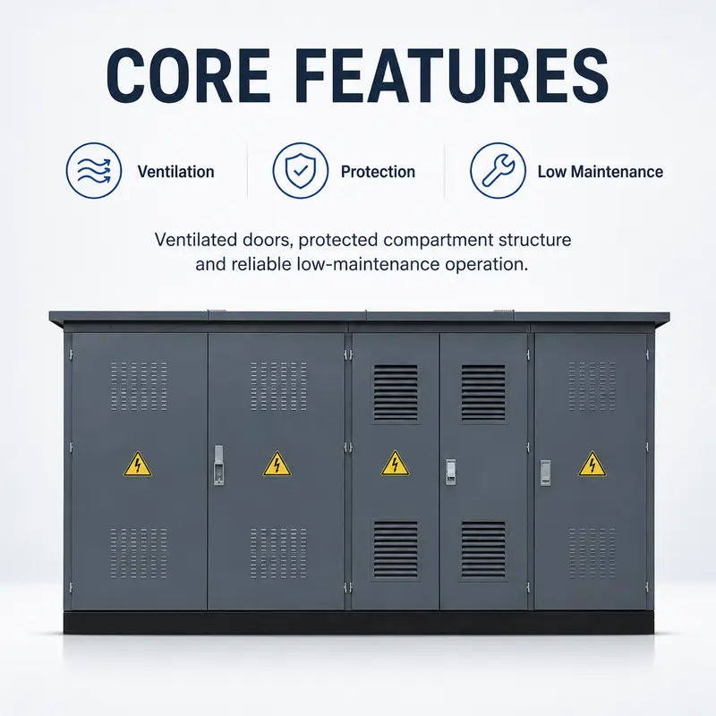 Customized 1250 kVA 20/0.4 kV European Box-type Substation — safety and protection features