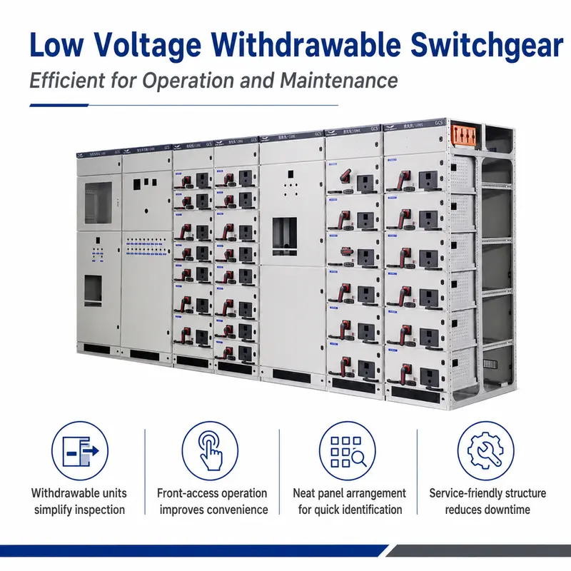 Customized Three-Phase 12kV Low Voltage Switchgear Cabinet (GCS, IP65, Energy Saving) — safety and protection features