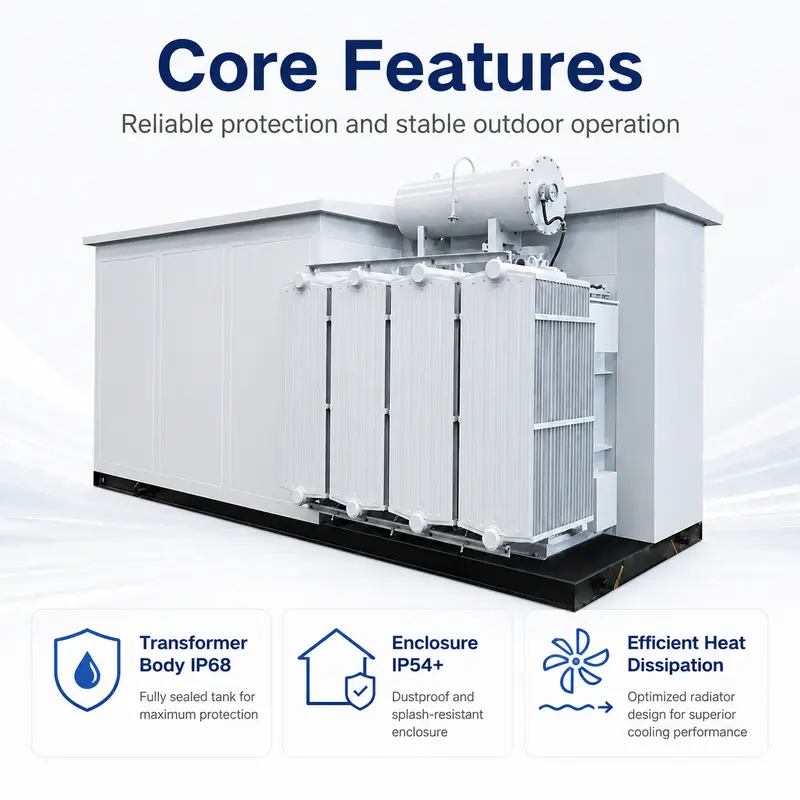 Hua-style Photovoltaic Boost Prefabricated Substation (35/0.4 kV) — safety and protection features