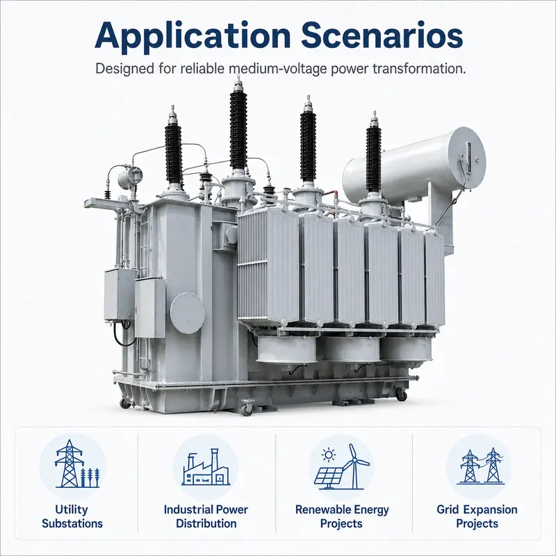 IEC 60076 66 kV Three-Winding Oil-Immersed Substation Power Transformer — workmanship detail