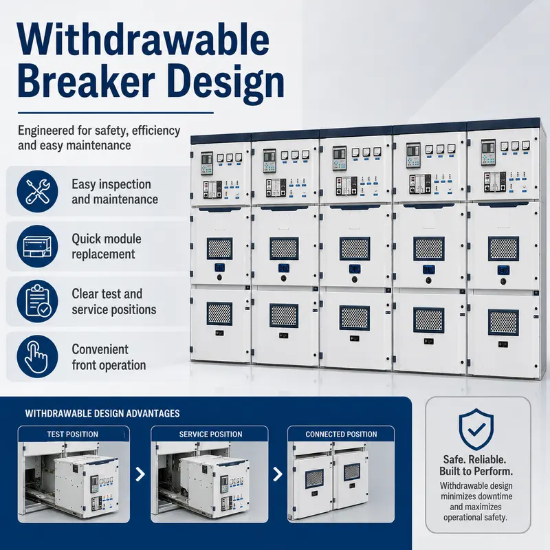 Intelligent 12–24kV Metal-Clad HV Switchgear, 4000A, Stainless Steel IP65 — specification and nameplate detail