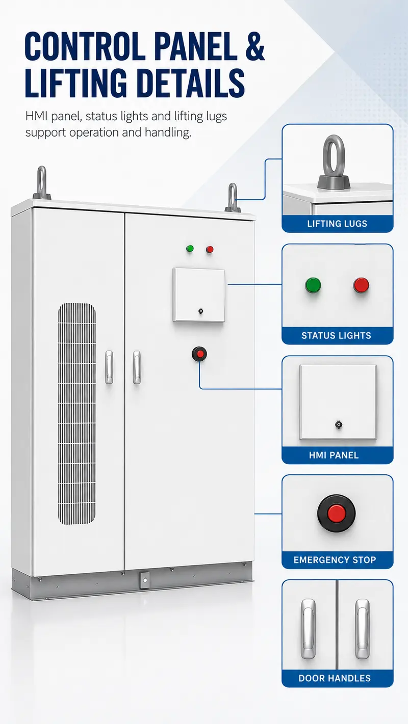 Liquid-Cooled Battery Energy Storage System — Integrated Cabinet (Battery Module & Rack) — workmanship detail