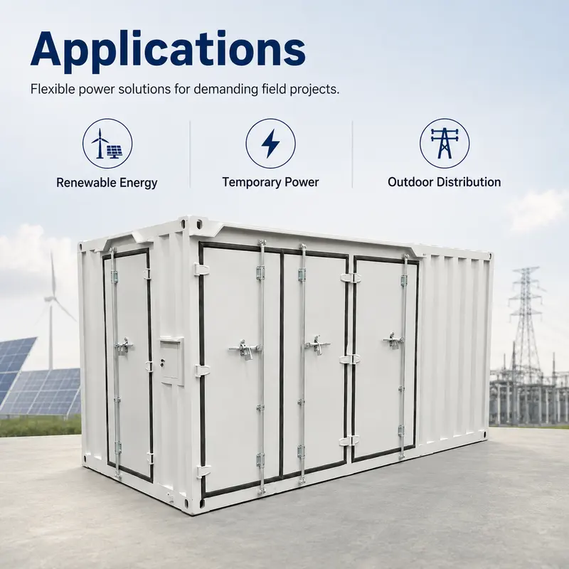 Movable 3150 kVA 6.3/0.8 kV Prefabricated Container Substation — typical application