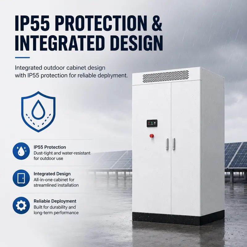 Outdoor Liquid-Cooled Battery Cluster Converged Cabinet — 6000-Cycle Energy Storage System — safety and protection features