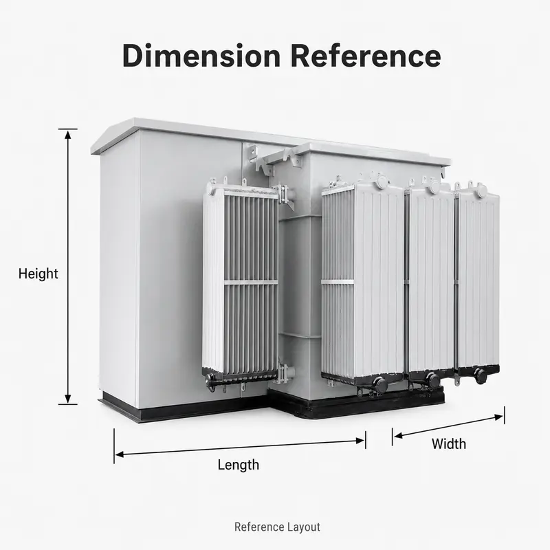 Photovoltaic & Wind Power Box-Type Substation (10/0.4 kV) — dimensions and layout