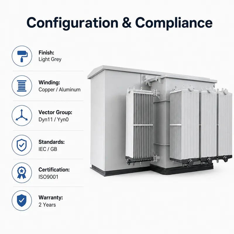 Photovoltaic & Wind Power Box-Type Substation (10/0.4 kV) — customisation options