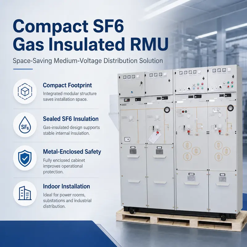 SF6 Gas-Insulated Ring Main Unit (RMU), 12–24kV, 630–2500A (Indoor) — construction and materials detail