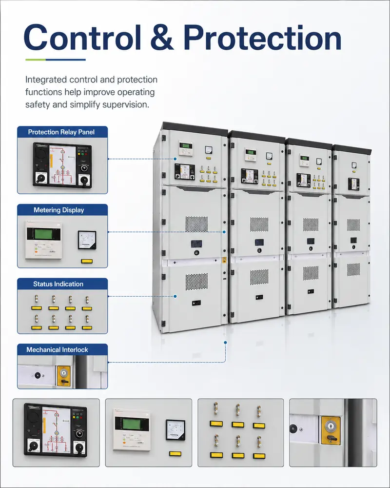 Smart 12–35kV Metal-Clad Switchboard / Distribution Panel, 4000A, IP65 — internal structure