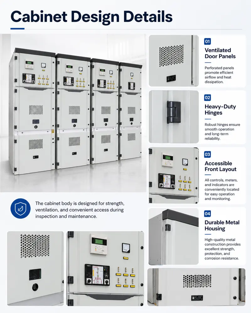 Smart 12–35kV Metal-Clad Switchboard / Distribution Panel, 4000A, IP65 — workmanship detail