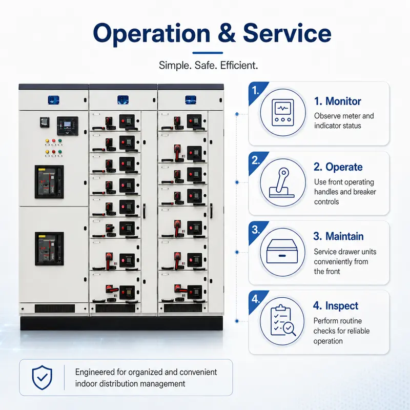 Smart MCC Main Power Distribution Switchgear (GCS Withdrawable, IP65, Energy Saving) — customisation options