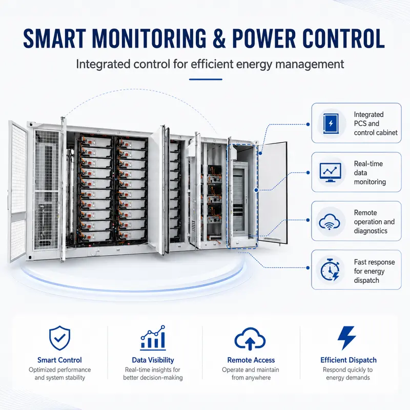 Solar Battery Containerized ESS, 1000kWh, On/Off-Grid (Liquid-Cooled, IP67) — safety and protection features