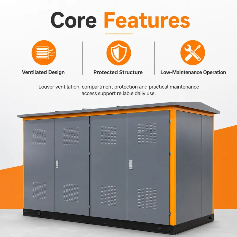 Three Phase 11–36 kV Compact Package Substation — safety and protection features