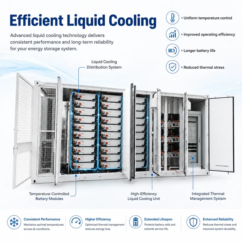 Utility-Scale Lithium-Ion Battery Storage System (1000kWh–5MWh, Liquid-Cooled, IP67) — specification and nameplate detail